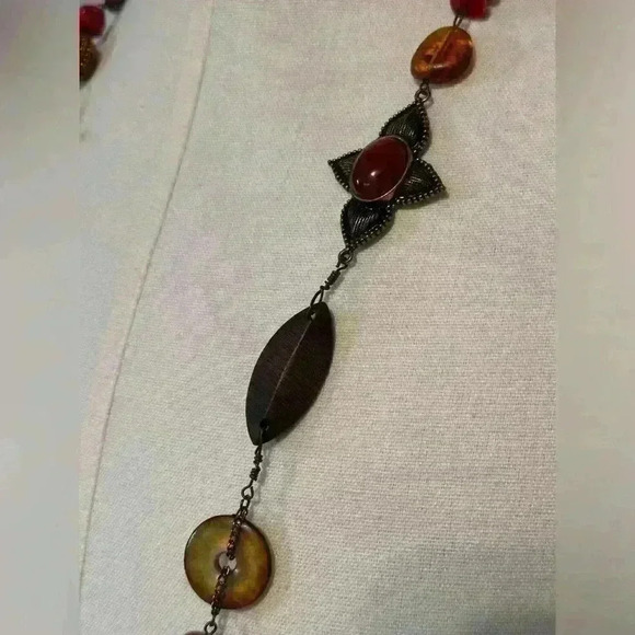 Multicolor Mixed Beads Beaded Necklace. 34” - Picture 2 of 5